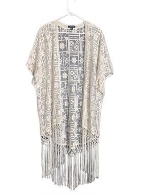 Torrid Ivory Lace Mesh Kimono
